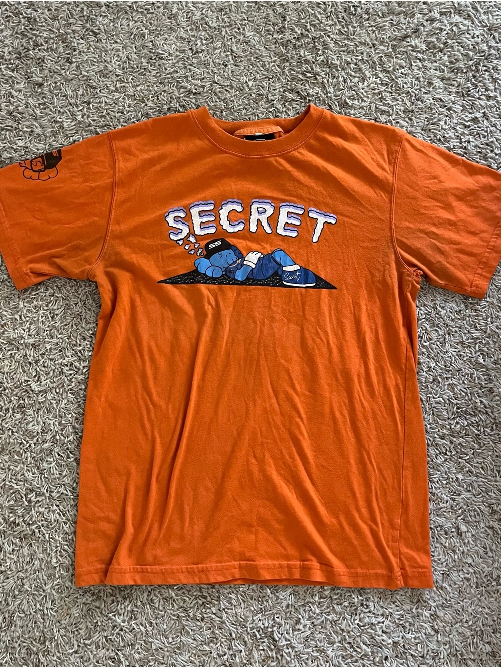 Secret Graphic Orange Men's T‑Shirt